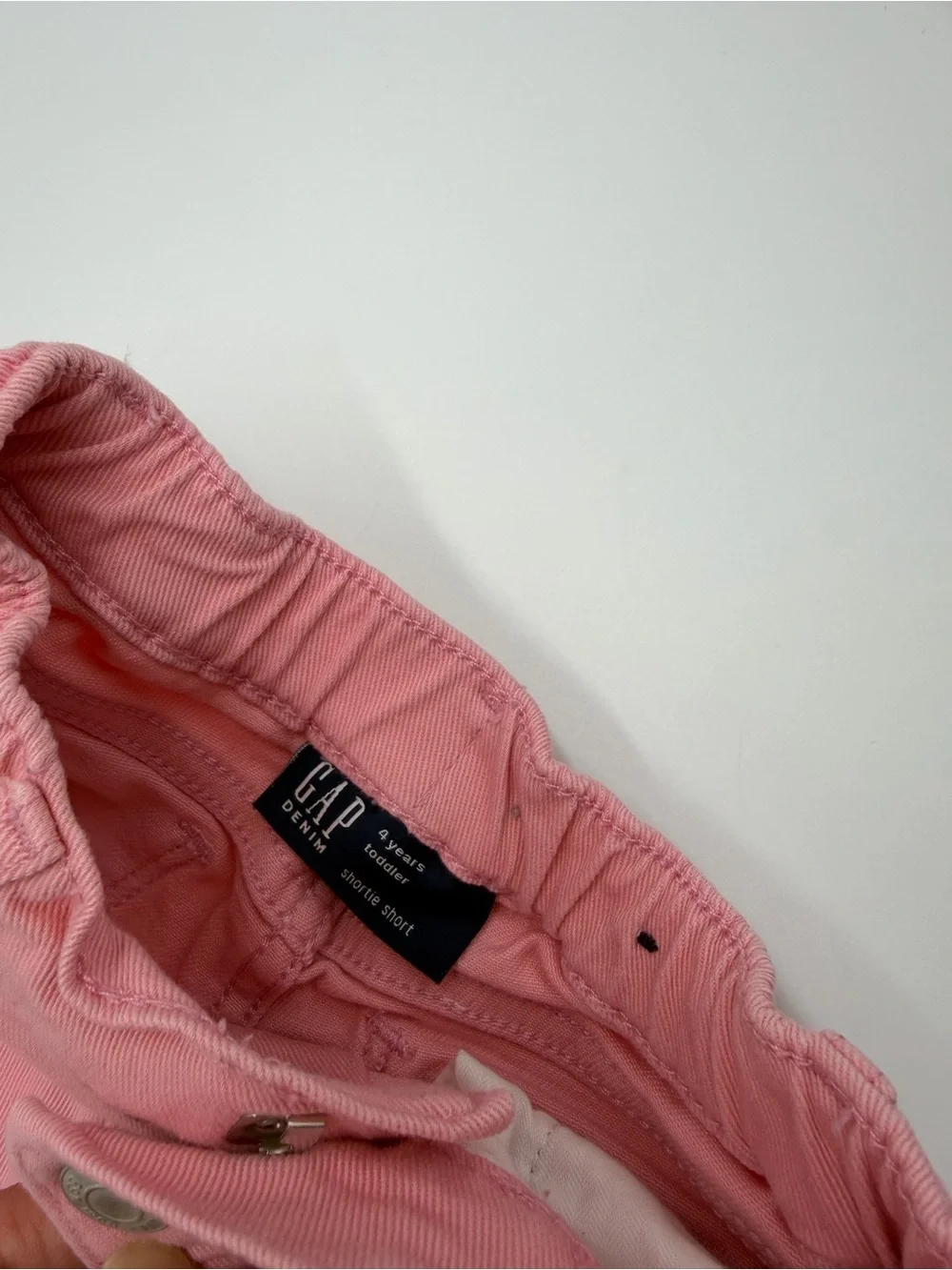 GAP Girls Pink Denim Rolled-Hem Cotton Shorts 4T